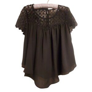 Dex Dressy Black Flowy Top